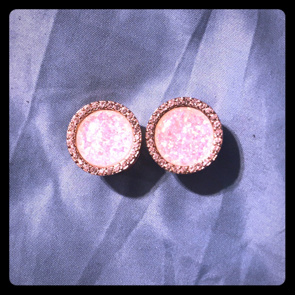 Anatometal titanium cubic zirconium opal plugs 3/4